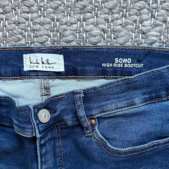 Nicole Miller Dark Blue Flare Jeans - Picture 2 of 6